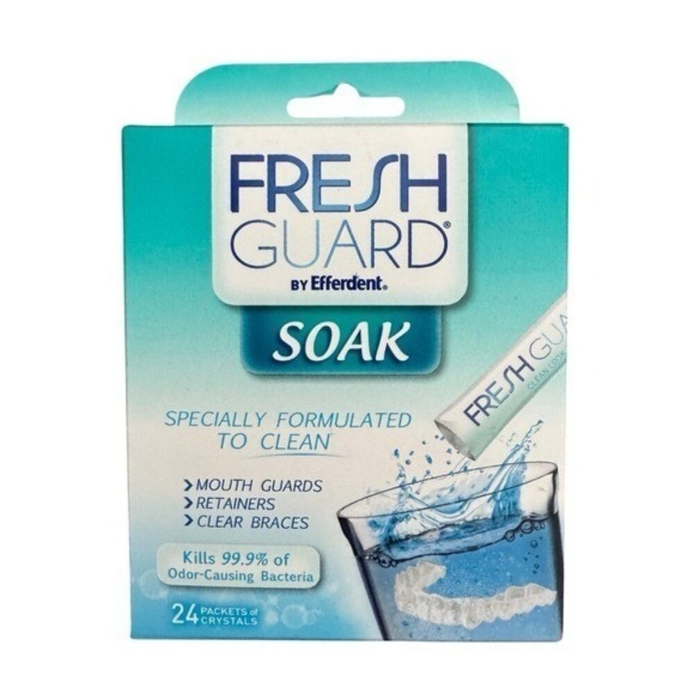 2 x Fresh Guard Soak by Efferdent 24 Crystals Packets Count
